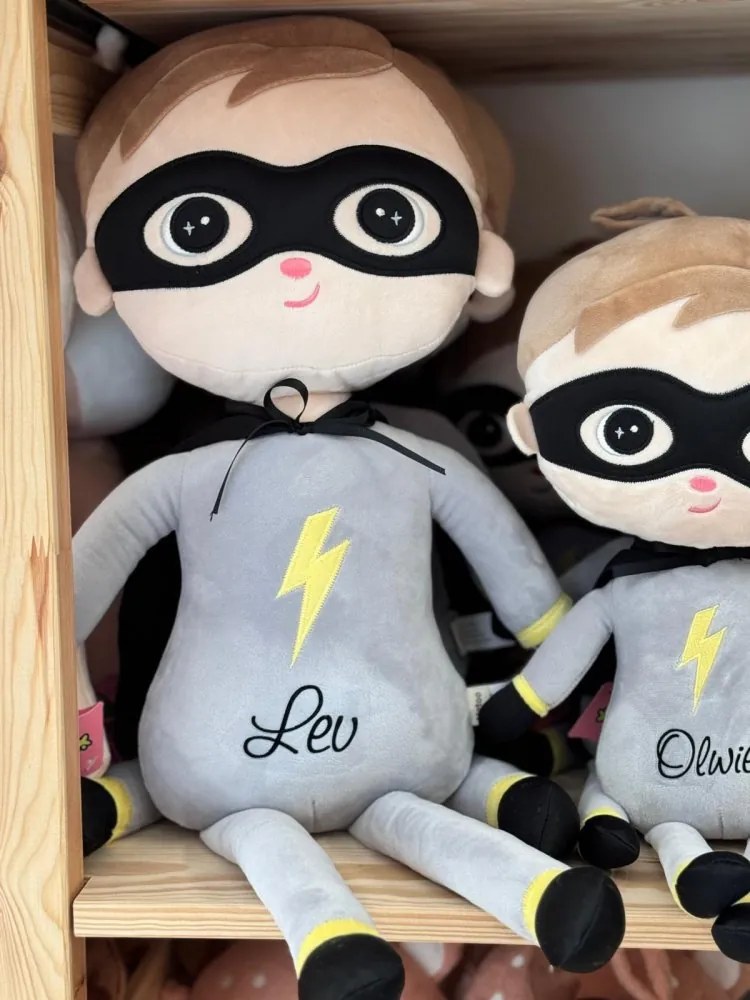 Mojkáč pre chlapcov Superhrdina XL 70 cm s menom Tomášek