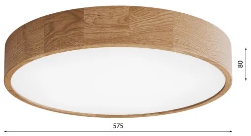 Stropné svietidlo CLEO 5xE27/24W/230V pr. 57,5 cm dub