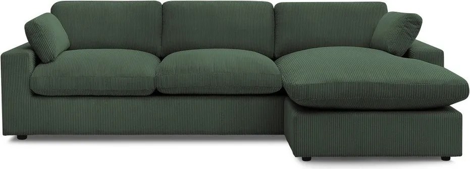 Zelená menčestrová rohová pohovka Belair – Bobochic Paris