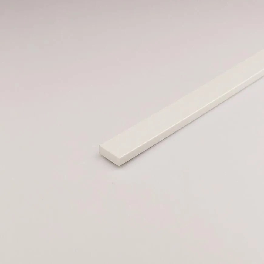 Profil plochý PVC biely lesk 3x13x1000