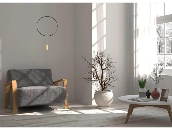 Klausen 111039 - Luster na lanku ARCADE 1xGU10/5W/230V čierna/zlatá