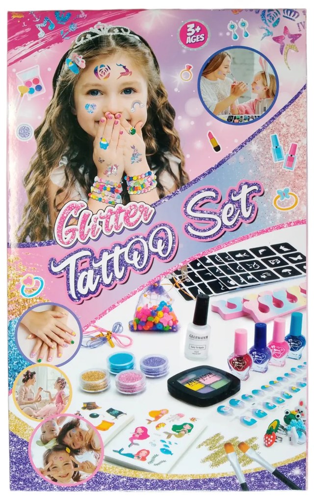 Toybit Sada tetovaní Glitter so šperkami a nálepkami 18ks