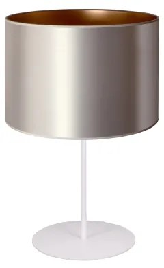 Duolla - Stolná lampa CANNES 1xE14/15W/230V pr. 20 cm strieborná/medená/biela