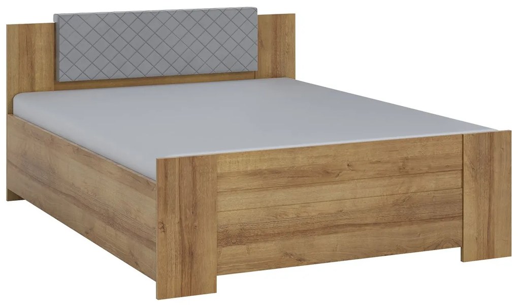 Posteľ s priestorom Kler KE02, Farby: dub artisan + ekokoža Soft Pik 011