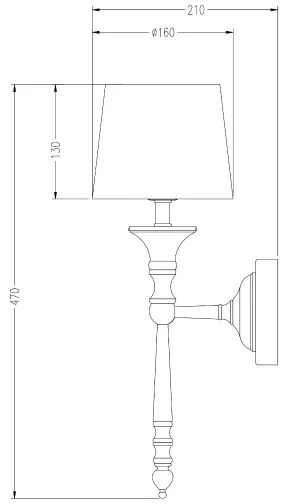 Zuma Line RLB94875-1 - Nástenná lampa CLOE 1xE27/60W/230V čierna/lesklý chróm