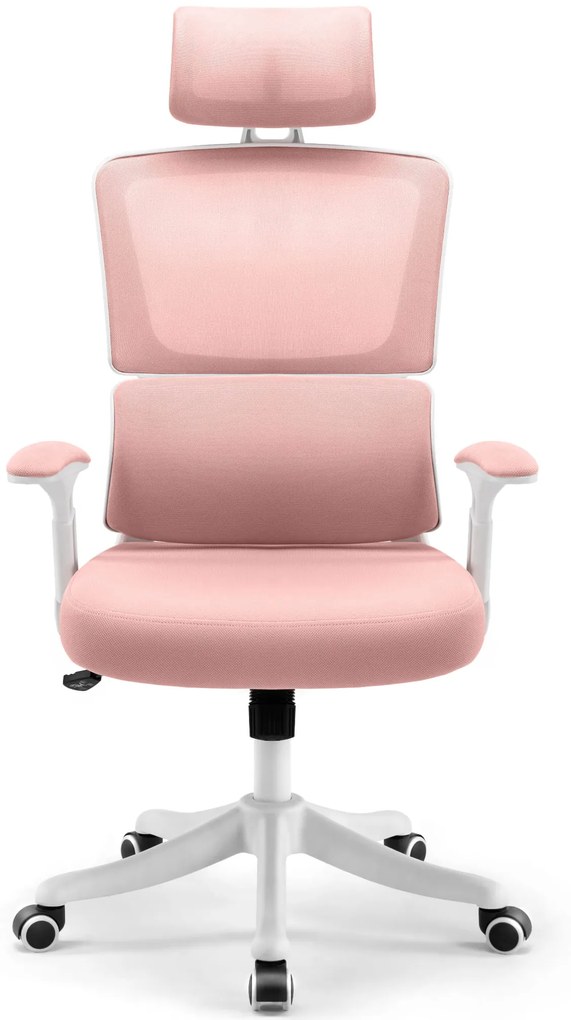 Hells Ergonomická otočná kancelárska stolička Hell's Chair HC- 1011 Pink White