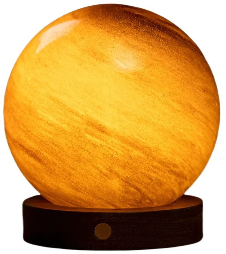 Tmavohnedá svetelná dekorácia na USB ø 12 cm Sand Storm – Gingko