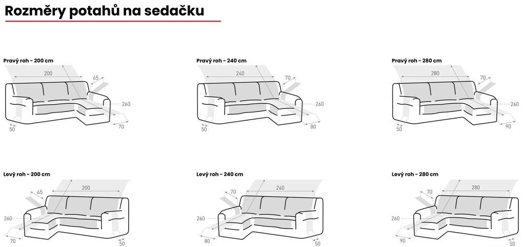 PovlečemeVás Poťah na rohovú pohovku - béžový Délka: 200 cm