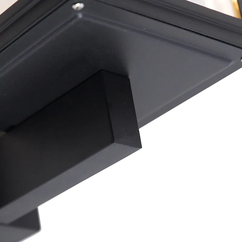 Rustikálna nástenná lampa čierna IP44 - Sutton Up