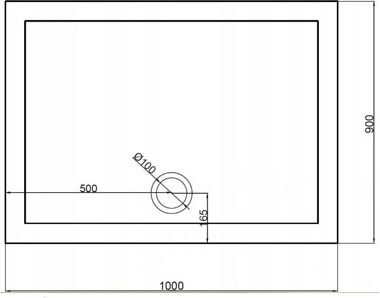 BPS-koupelny Obdĺžnikový sprchovací kút HYD-OK104A 100x90 čierna/transparent + vanička HYD-OSV-ST04A biela