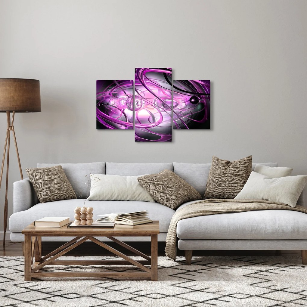 Obraz krásnej fialovej abstrakcie (90x60 cm)