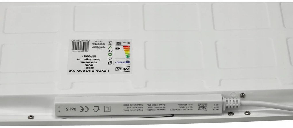 BERGE LED panel 60x60 - 60W - 4400lm - 4000k - neutrálna farba - zapustená biela