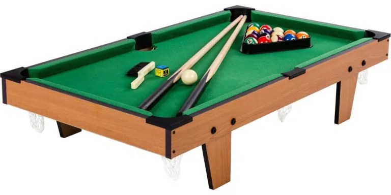 GamesPlanet® 40440 Mini pool biliard s príslušenstvom 92 x 52 x 19 cm, svetlý