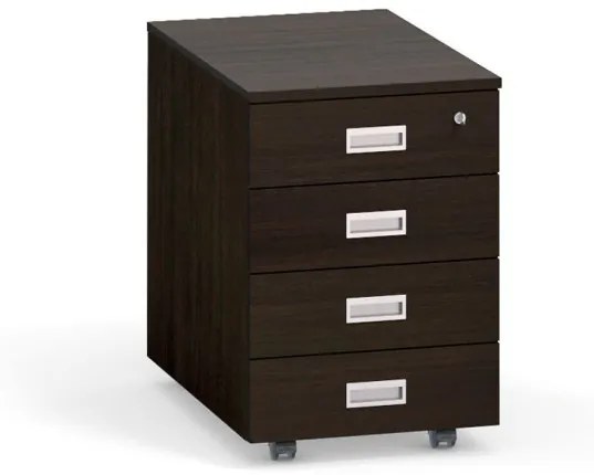 Mobilný zásuvkový kontajner PRIMO, 4 zásuvky, wenge