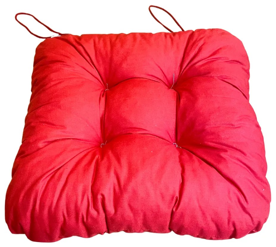 Podsedák na stoličku červený 40x40cm TiaHome