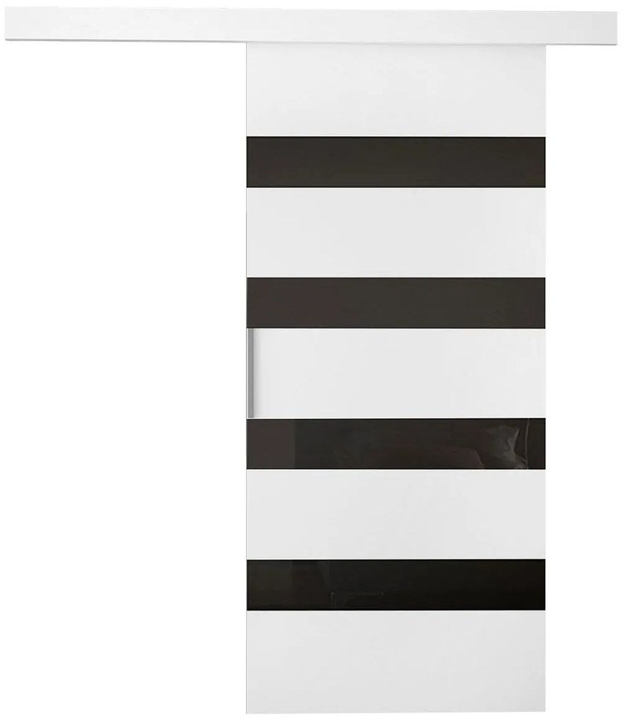 Posuvné dvere Rubi 70 V, Farby: choco / čierny lacobel