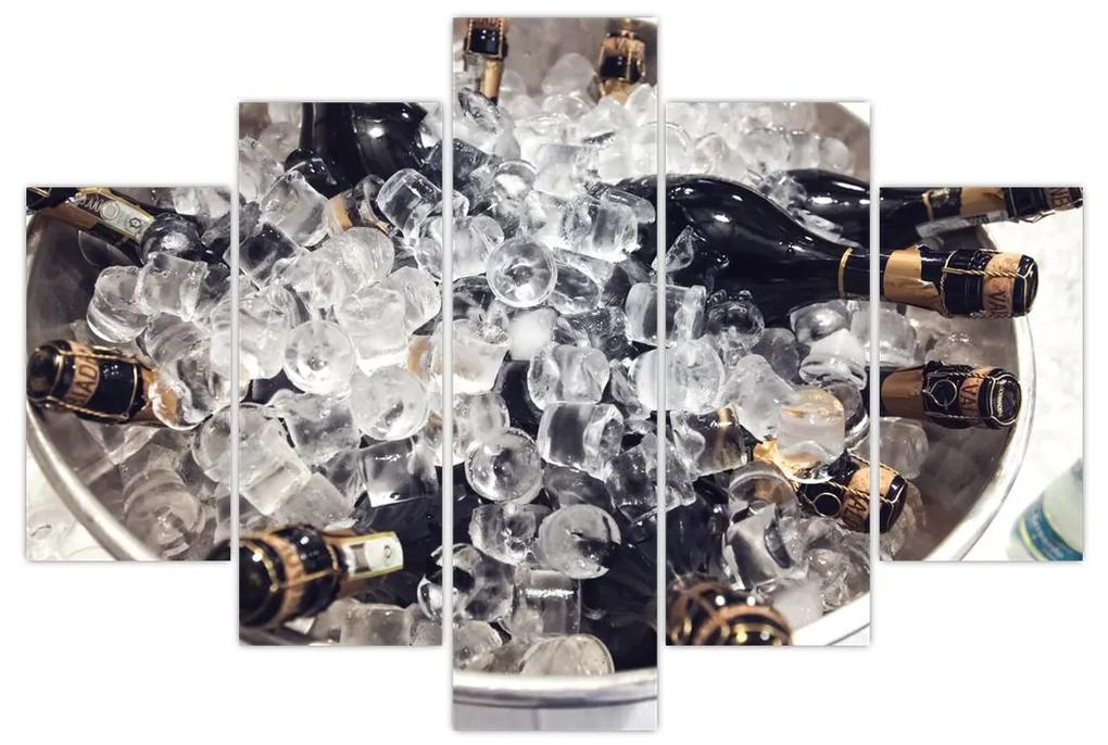 Obraz - šampanské v ľade (150x105 cm)