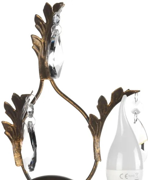 ONLI - Nástenné svietidlo TERESA 1xE14/6W/230V bronzová