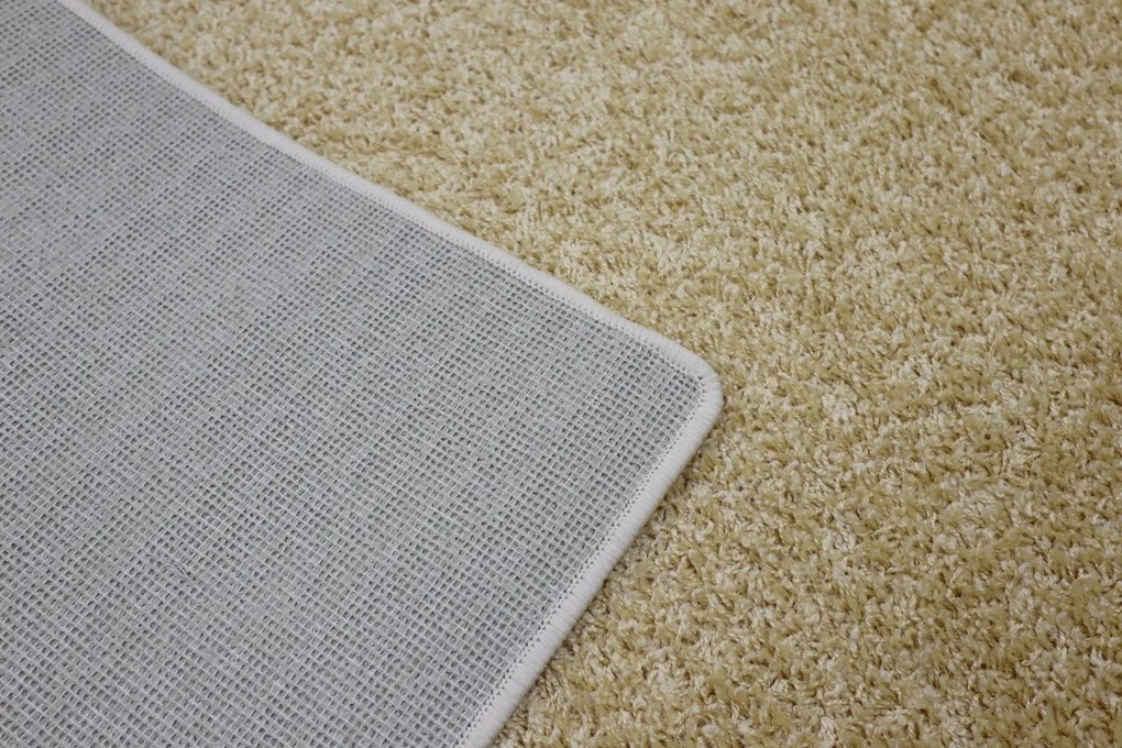 Vopi koberce Kusový koberec Color Shaggy béžový štvorec - 100x100 cm
