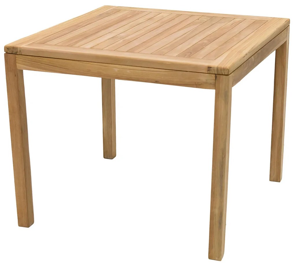DEOKORK Záhradný stôl pevný FLORA 90x90 cm (teak)