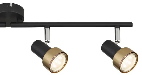 Globo 57917-4G - Bodové svietidlo MASON 4xGU10/25W/230V čierna/zlatá