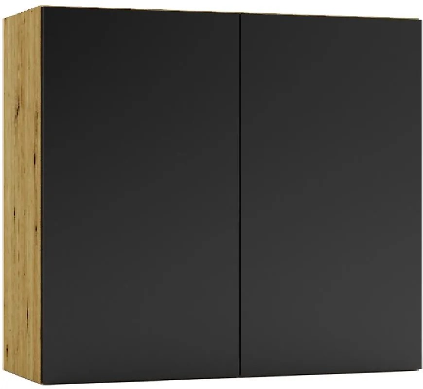 Kuchynská Skrinka Isabel W80 čierna/artisan