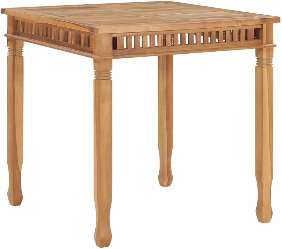 Záhradný jedálenský stôl 80x 80 cm teakové drevo Dekorhome