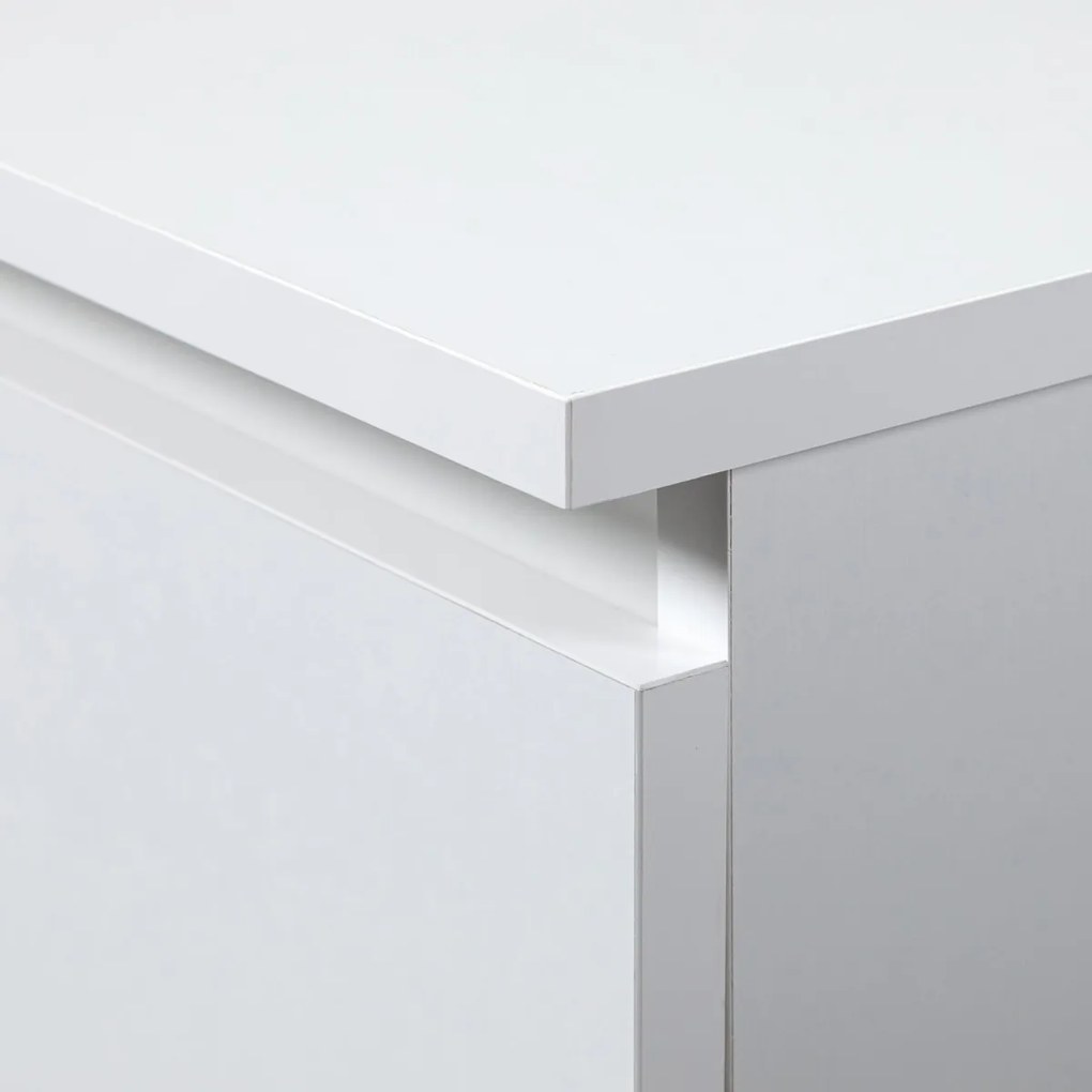 Písací stôl A-6 90 cm biely pravý
