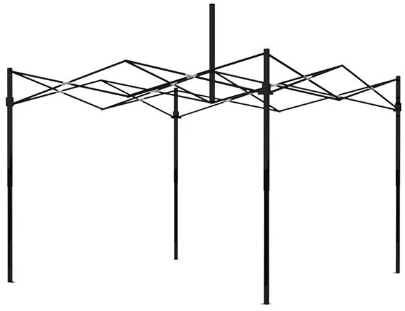 Trojstenný párty stan bez okien čierna 3m x 3m