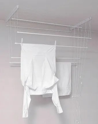 Erga Erga, stropný vešiak na sušenie bielizne 5x180 cm, biela, ERG-SEP-10SUSSUF5PP18