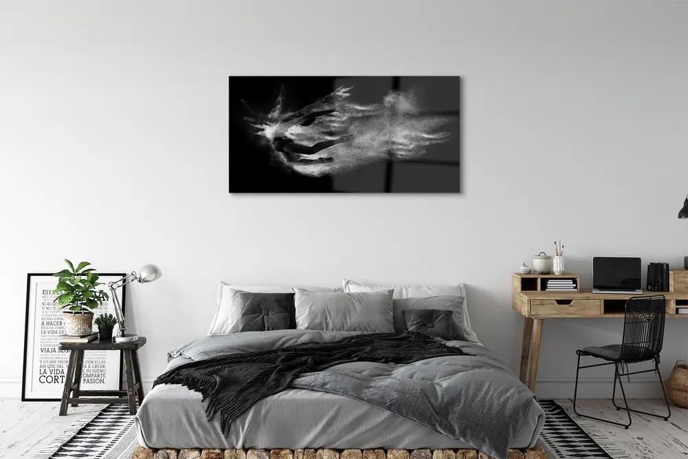 Obraz plexi Žena baletné dymové šedé pozadie 125x50 cm
