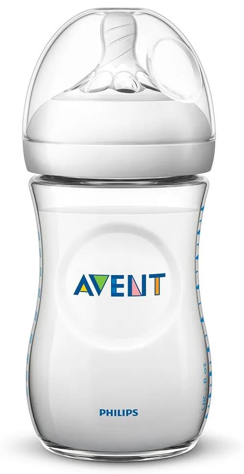 Dojčenská fľaša Avent Natural transparentná 260 ml