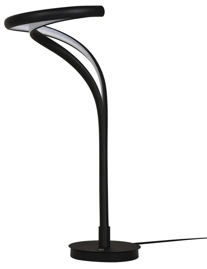Dizajnová stmievateľná stolová lampa Twist čierna
