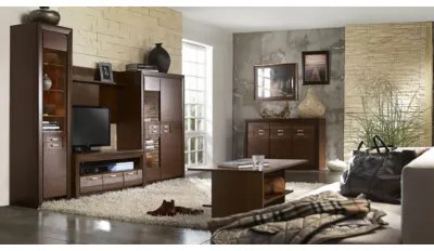 Úzka komoda so zásuvkami, tmavohnedá PARIS