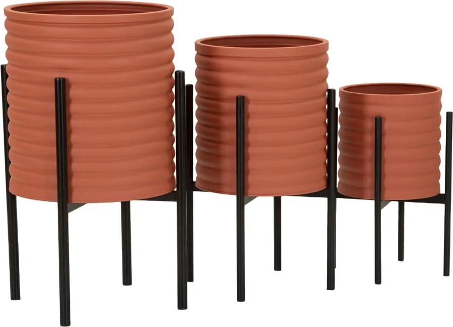 Kovové obaly na kvetináče v súprave 3 ks ø 36 cm Milly – Mauro Ferretti