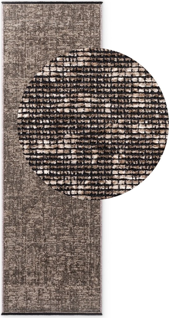 ELLE Decoration 80x250 cm Behúň Brilliance Prisma 106312 Beige z kolekcie Elle, hnedá, obývacia izba