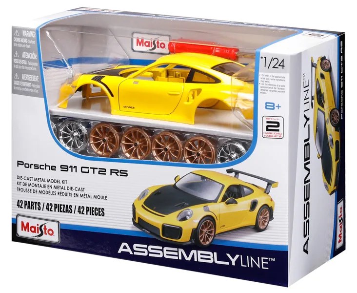 Maisto – Stavebnica – Porsche 911 GT2 RS, žltá, 1:24