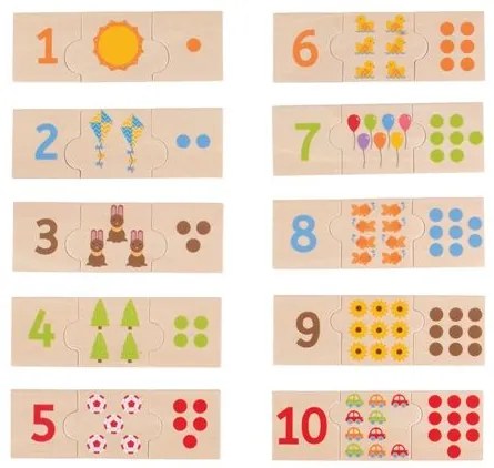 Bigjigs edukatívne puzzle počítanie