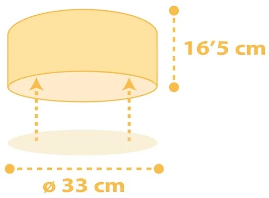 Dalber 82216A - Detské stropné svietidlo STAR LIGHT 2xE27/60W/230V žltá