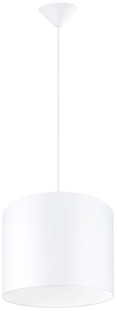 Závesné svietidlo Nova, 1x biele textilné tienidlo, (fi 30 cm)