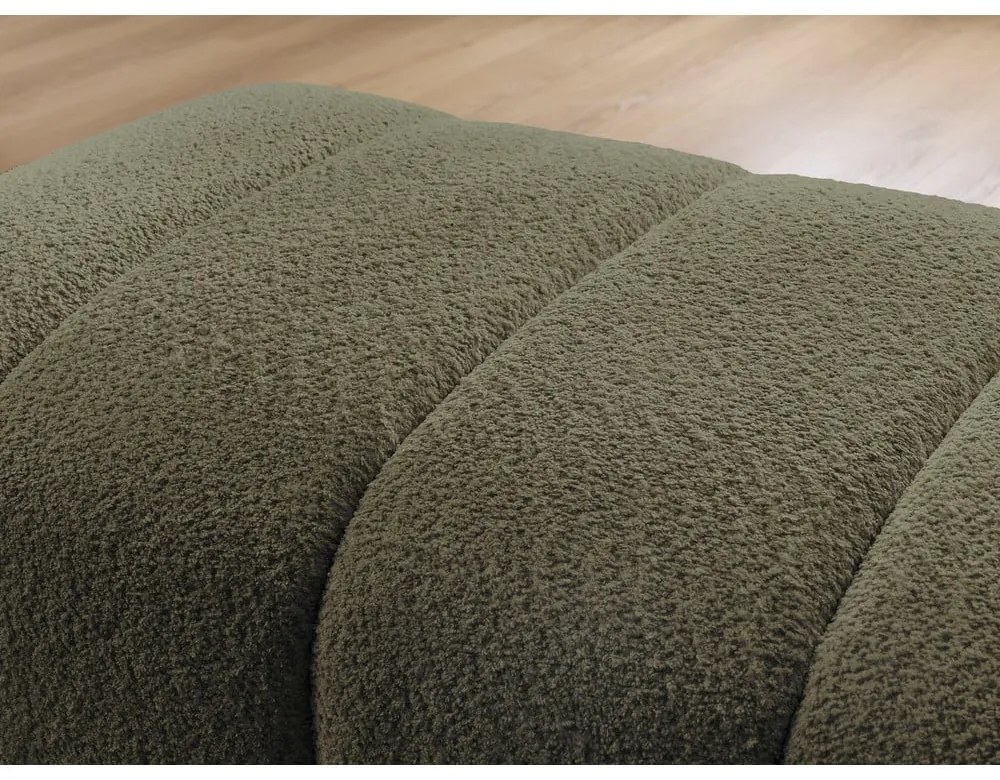 Zelená podnožka z textílie buklé Annecy – Bobochic Paris