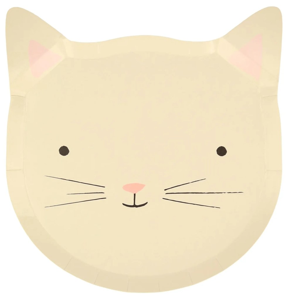 Meri Meri Papierový tanier Cute Kitten 8 ks