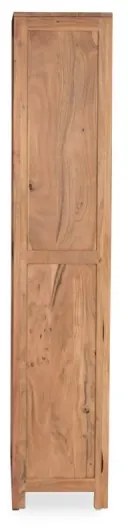 furniture-nabytek.cz - Masívna kúpeľňová skrinka Auckland z akáciového dreva, lakovaná, hnedá – 45×35×185 cm
