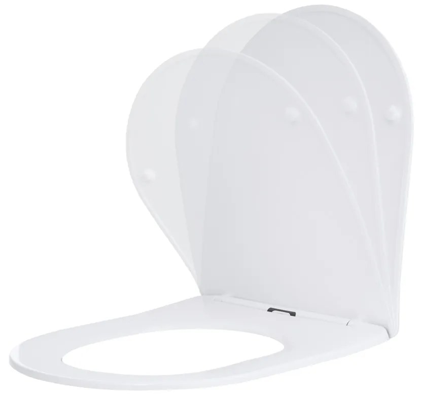 Gamma Magro, toaletné WC sedátko 438x361mm z duroplastu s pomalým zatváraním, biela, GMA-MAGRO