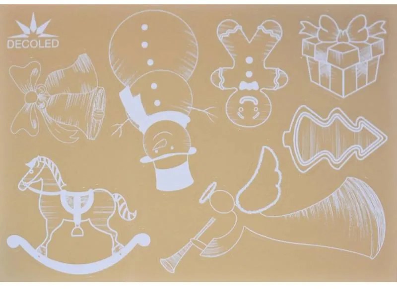 DECOLED Dekorativní polep do oken A4 symboly