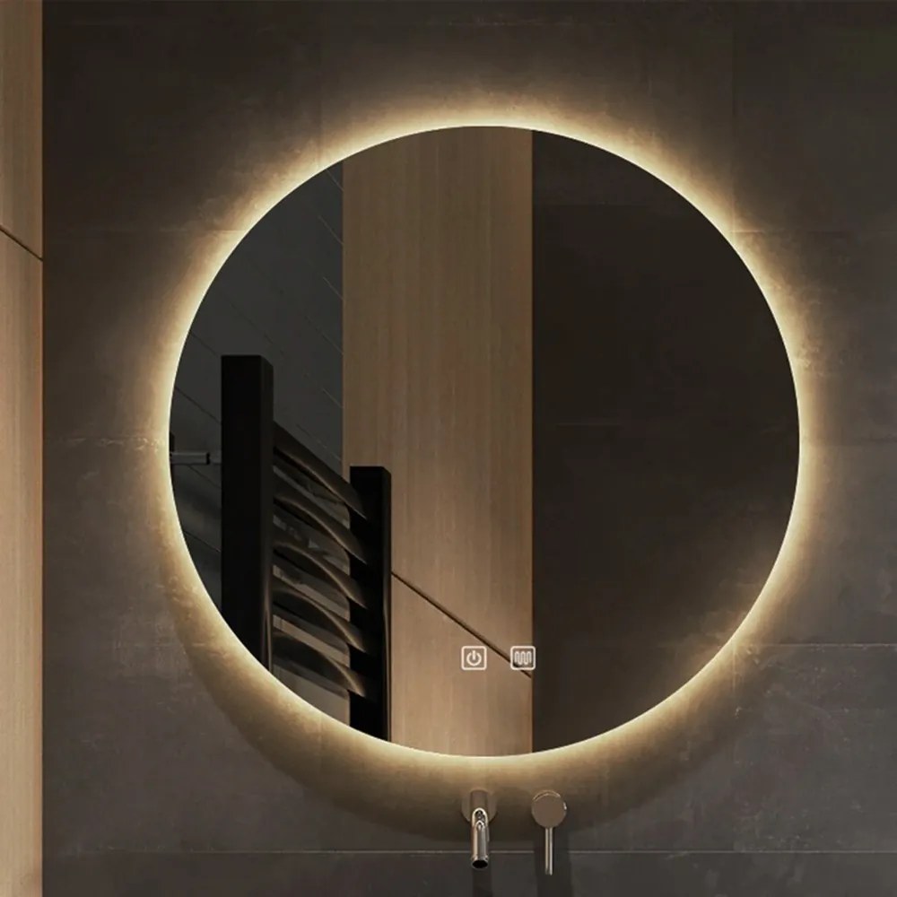Kulaté nástěnné zrcadlo s LED osvětlením HZJ 50 cm