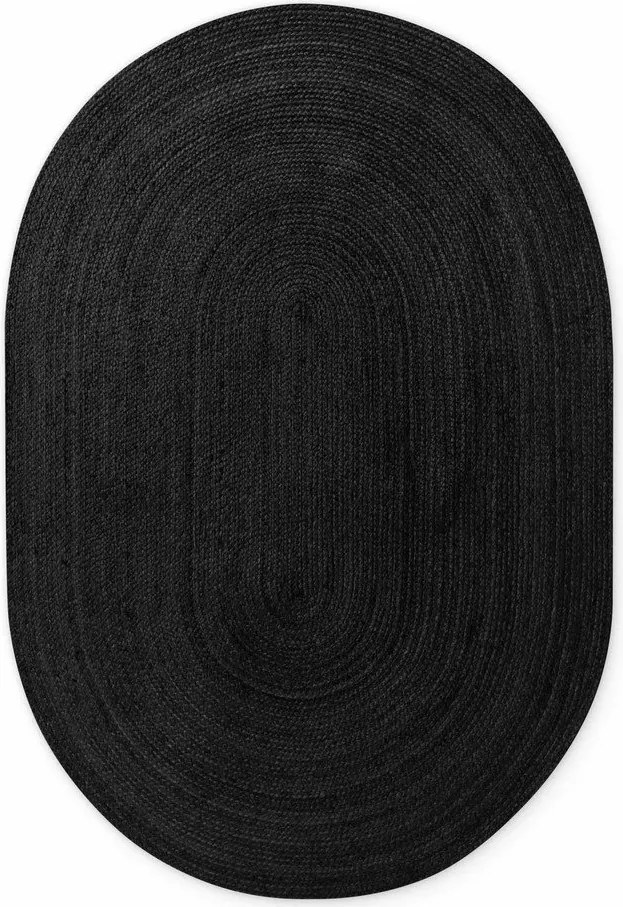 Čierny obojstranný/ručne tkaný jutový koberec 160x230 cm Braided – Hanse Home