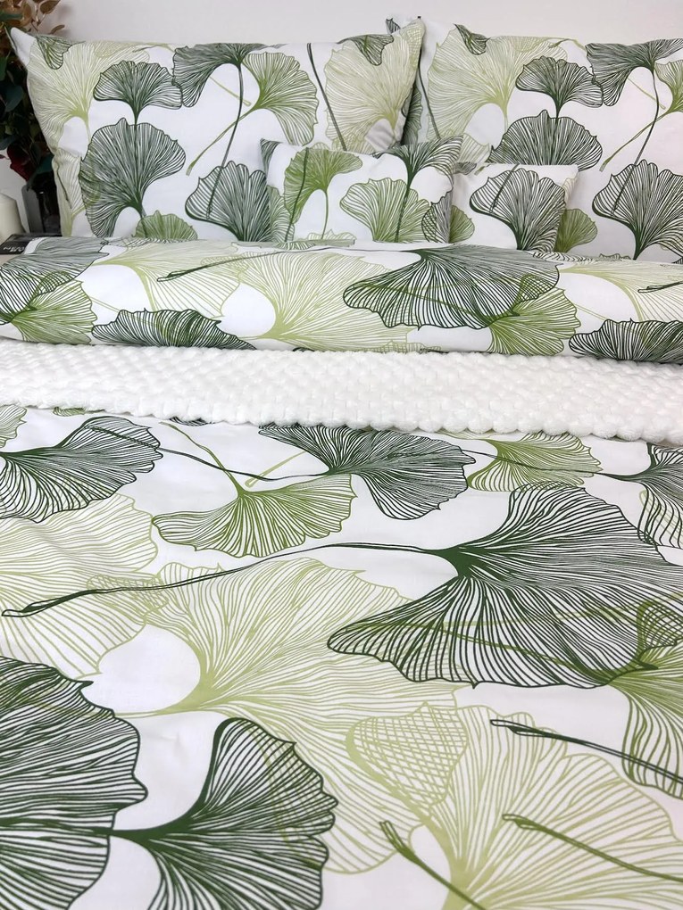 INTERMEDIC SK Posteľná obliečka Ginko - zelené 140x200/70x90 cm