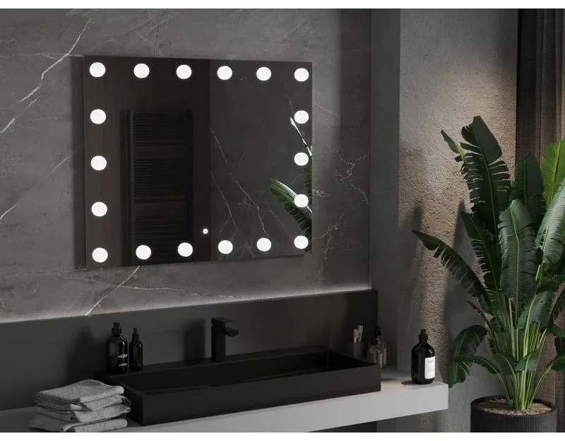 Mexen Dona, LED kúpeľňové zrkadlo s podsvietením 100 x 80 cm, 6000K, ochrana proti zahmlievaniu, 9818-100-080-611-00