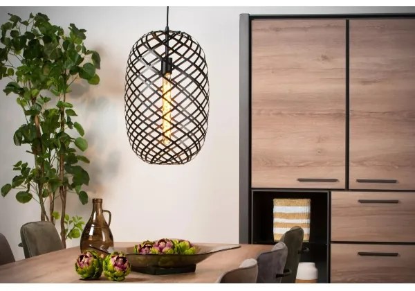 Lucide 21417/32/30 - Luster na lanku WOLFRAM 1xE27/60W/230V čierna